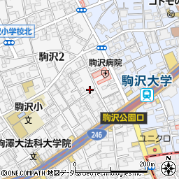 東京都世田谷区駒沢2丁目5-1周辺の地図