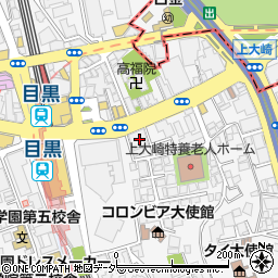 東京都品川区上大崎3丁目2周辺の地図