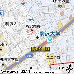 東京都世田谷区駒沢2丁目2-18周辺の地図
