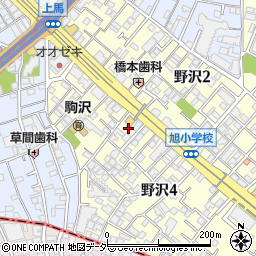 東京都世田谷区野沢4丁目18周辺の地図