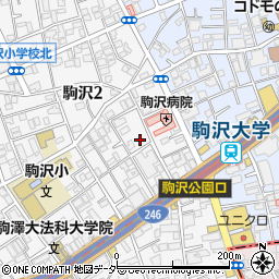 東京都世田谷区駒沢2丁目5-2周辺の地図