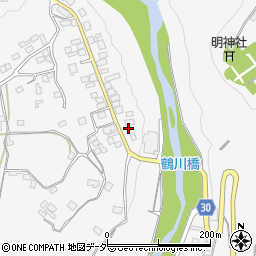 山梨県上野原市鶴川32周辺の地図