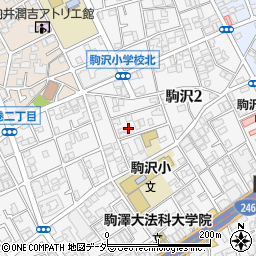 東京都世田谷区駒沢2丁目27-6周辺の地図