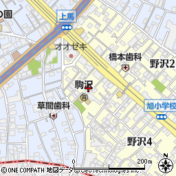東京都世田谷区野沢4丁目22周辺の地図