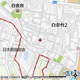 東京都港区白金台2丁目16-11周辺の地図