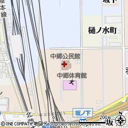 敦賀市役所　中郷公民館周辺の地図