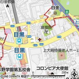 ファミリーマート目黒駅東口店周辺の地図
