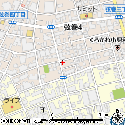 東京都世田谷区弦巻4丁目5-12周辺の地図