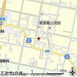 山梨県笛吹市石和町東高橋356-2周辺の地図