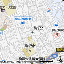 東京都世田谷区駒沢2丁目27-19周辺の地図