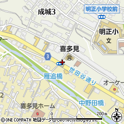 成城さくら公園トイレ周辺の地図