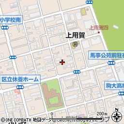 東京都世田谷区上用賀周辺の地図