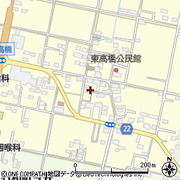 山梨県笛吹市石和町東高橋356周辺の地図