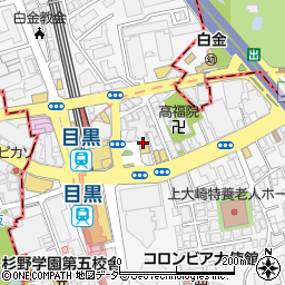 松屋目黒東口店周辺の地図