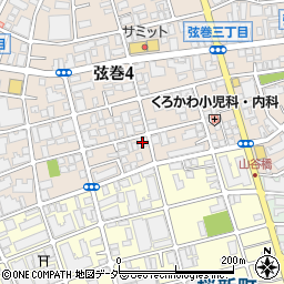 東京都世田谷区弦巻4丁目5-18周辺の地図