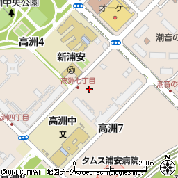 千葉県浦安市高洲周辺の地図