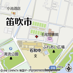石和中央スポーツ広場テニスコート管理棟周辺の地図