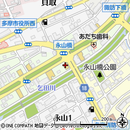 ローソン多摩乞田店周辺の地図