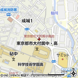 東京都市大附属中高前周辺の地図
