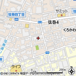 東京都世田谷区弦巻4丁目9-13周辺の地図