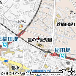 稲田堤グランドハイツ周辺の地図