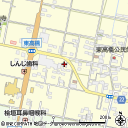 山梨県笛吹市石和町東高橋296周辺の地図