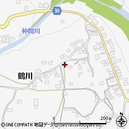 山梨県上野原市鶴川186周辺の地図