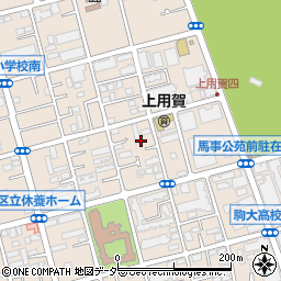 東京都世田谷区上用賀4丁目周辺の地図