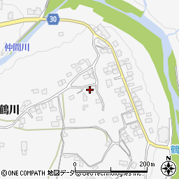 山梨県上野原市鶴川197周辺の地図