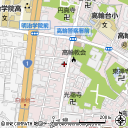 東京新聞　高輪販売所周辺の地図