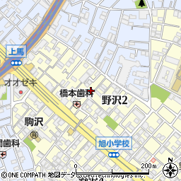 東京都世田谷区野沢2丁目29-21周辺の地図