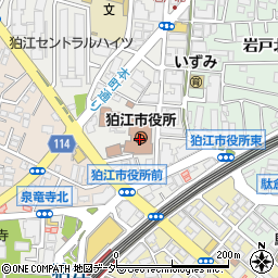 東京都狛江市周辺の地図