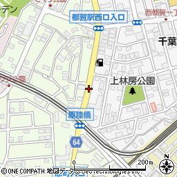 上林房公園入口周辺の地図