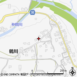 山梨県上野原市鶴川142周辺の地図