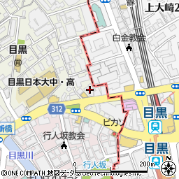 東京都目黒区目黒1丁目3-16周辺の地図
