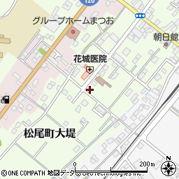 千葉県山武市松尾町大堤周辺の地図