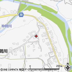 山梨県上野原市鶴川193周辺の地図