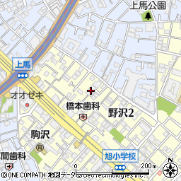 東京都世田谷区野沢2丁目29-17周辺の地図