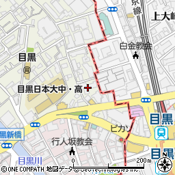 東京都目黒区目黒1丁目3-21周辺の地図