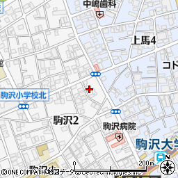 東京都世田谷区駒沢2丁目32-7周辺の地図