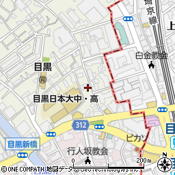 東京都目黒区目黒1丁目5周辺の地図