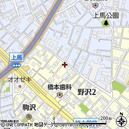 東京都世田谷区野沢2丁目29-12周辺の地図