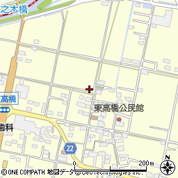 山梨県笛吹市石和町東高橋71周辺の地図