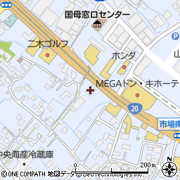 レンタル２１山梨店周辺の地図