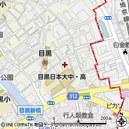 東京都目黒区目黒1丁目6-32周辺の地図