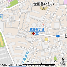 ファミリーマート世田谷弦巻五丁目店周辺の地図