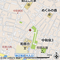 東京都狛江市中和泉3丁目21-3周辺の地図