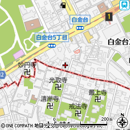 白金ブルーハイツ周辺の地図