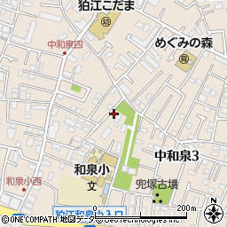 東京都狛江市中和泉3丁目21-4周辺の地図