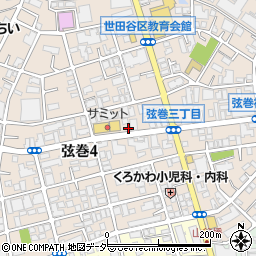 東京都世田谷区弦巻4丁目19-6周辺の地図